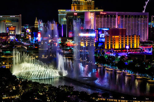 Vegas strip at night a lit up city at night